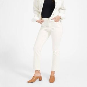 NWT Everlane Women’s High Rise Kick Crop Jean in Bone